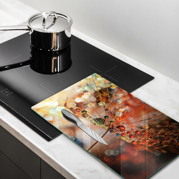 Cubre vitrocerámica diente de león mojado