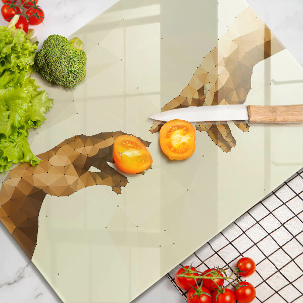 Cubre vitrocerámica Creación de las manos de Adán