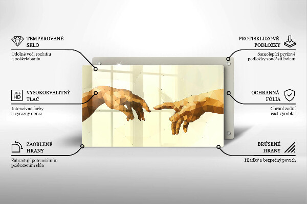 Cubre vitrocerámica Creación de las manos de Adán