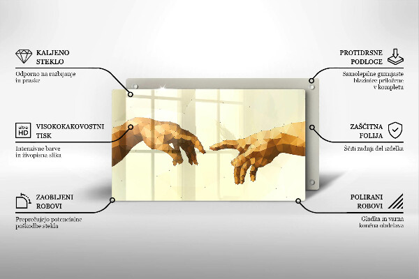 Cubre vitrocerámica Creación de las manos de Adán