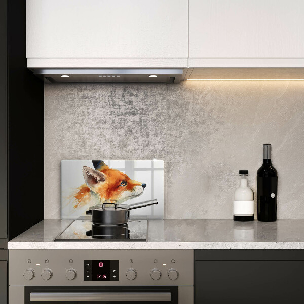 Cubre vitrocerámica zorro pintado