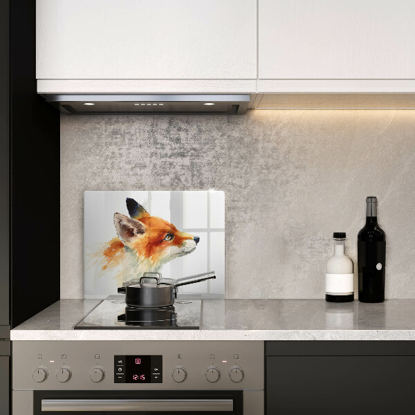 Cubre vitrocerámica zorro pintado