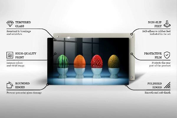 Cubre vitrocerámica Huevos de frutas abstractos