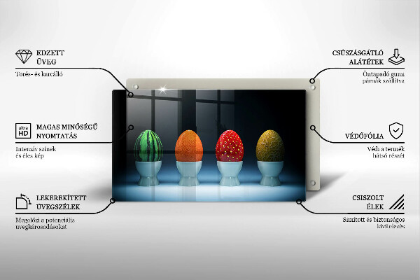 Cubre vitrocerámica Huevos de frutas abstractos