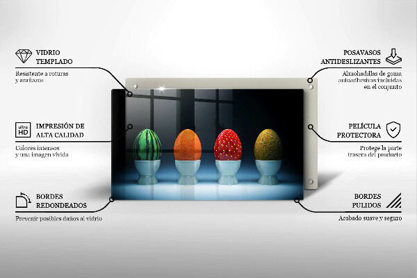 Cubre vitrocerámica Huevos de frutas abstractos