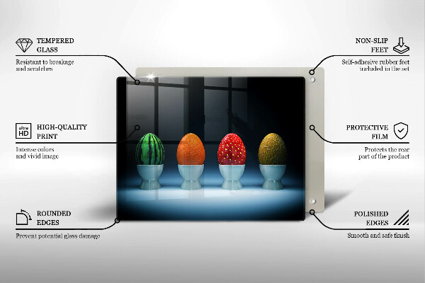 Cubre vitrocerámica Huevos de frutas abstractos