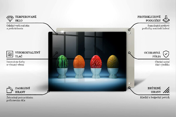 Cubre vitrocerámica Huevos de frutas abstractos