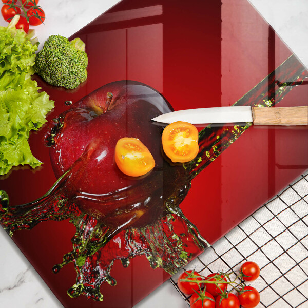 Cubre vitrocerámica fruta de manzana en agua