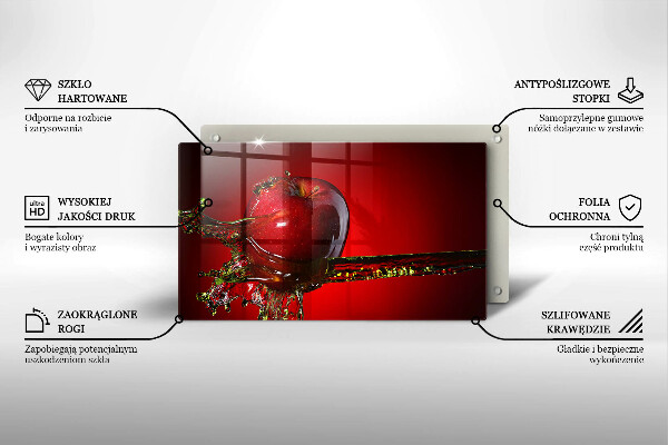 Cubre vitrocerámica fruta de manzana en agua