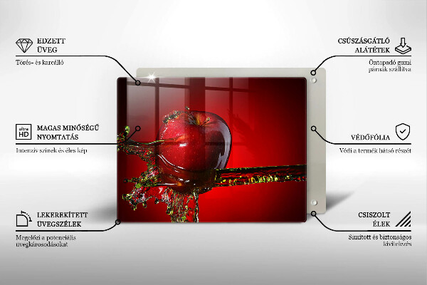 Cubre vitrocerámica fruta de manzana en agua