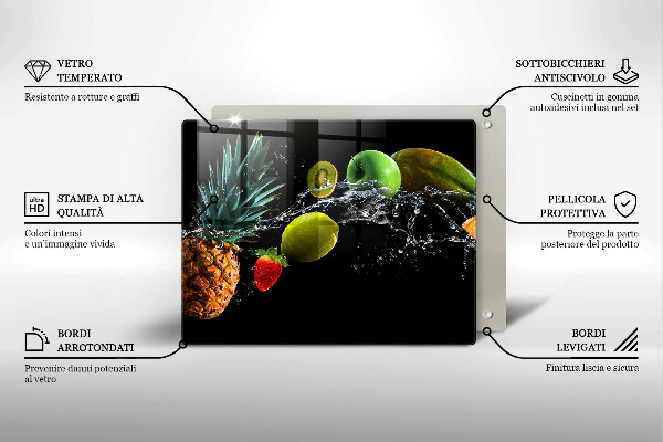Cubre vitrocerámica frutas en agua