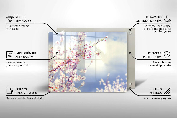 Cubre vitrocerámica árbol floreciente