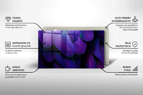 Cubre vitrocerámica plumas de neón