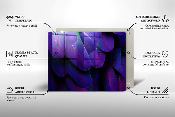 Cubre vitrocerámica plumas de neón