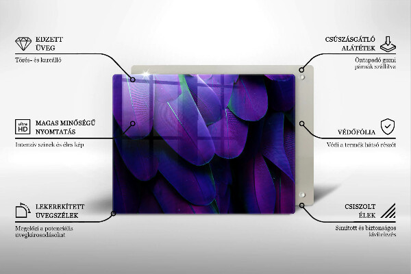 Cubre vitrocerámica plumas de neón