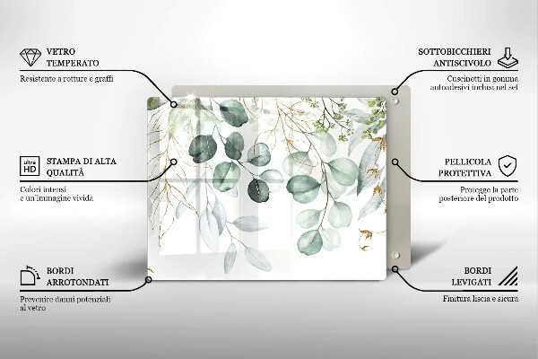 Cubre vitrocerámica Plantas pintadas