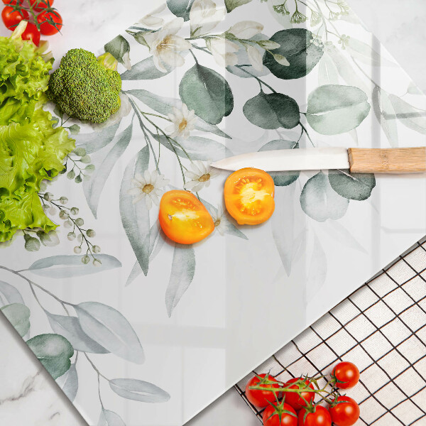 Cubre vitrocerámica Plantas de acuarela