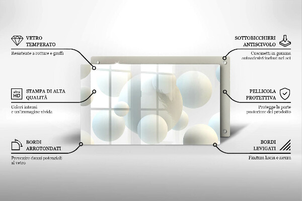 Cubre vitrocerámica Bolas 3D modernas