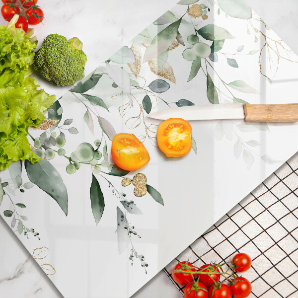 Cubre vitrocerámica Hojas de acuarela