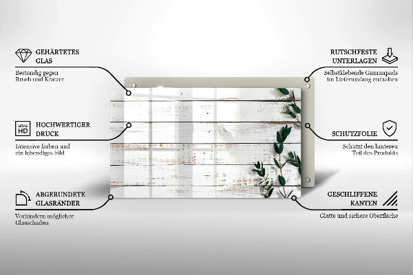 Cubre vitrocerámica Tablas y hojas viejas