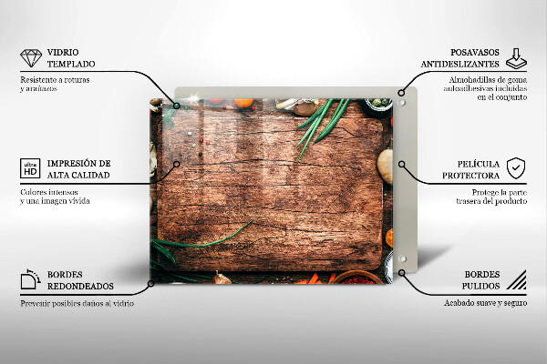 Cubre vitrocerámica tablero de cocina de madera