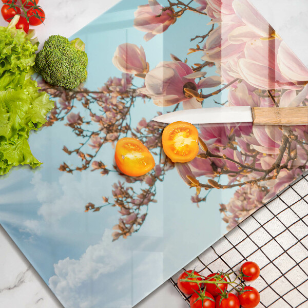 Cubre vitrocerámica Árbol de flores rosadas