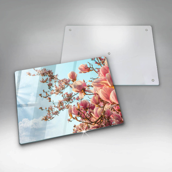 Cubre vitrocerámica Árbol de flores rosadas