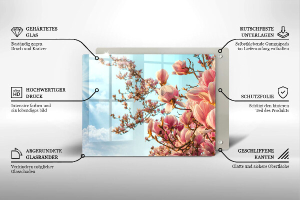 Cubre vitrocerámica Árbol de flores rosadas