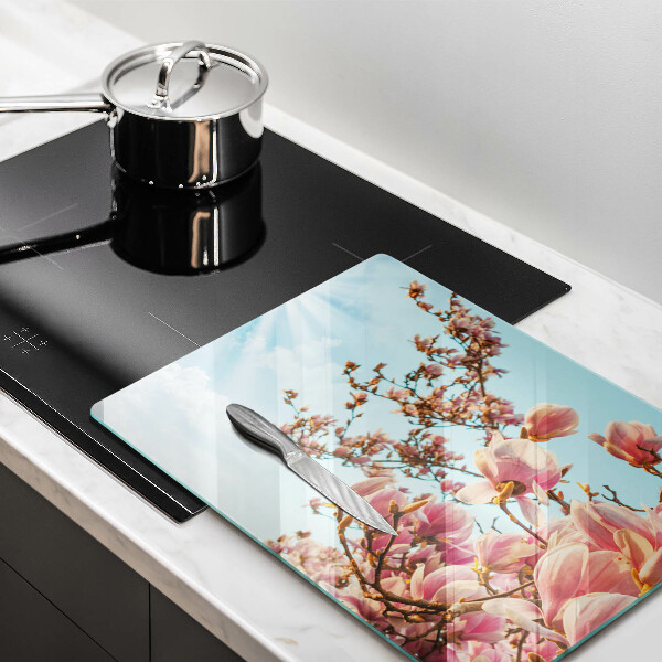 Cubre vitrocerámica Árbol de flores rosadas