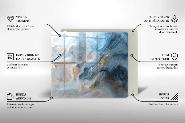 Protector encimera Textura de mármol