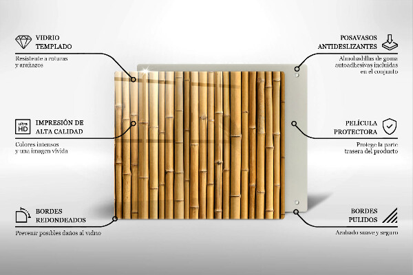 Protector encimera Naturaleza boho bambú