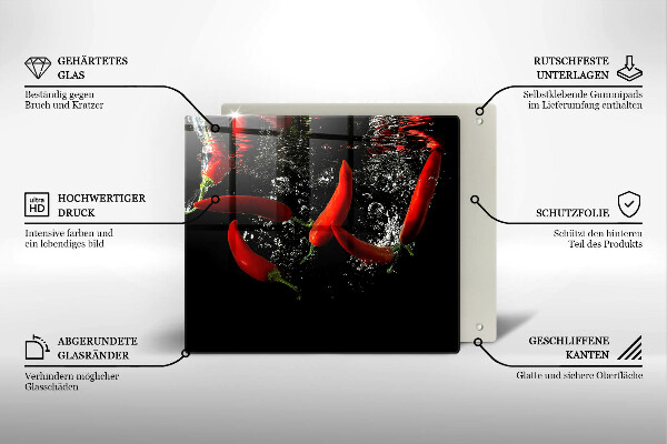 Protector encimera Chiles en agua