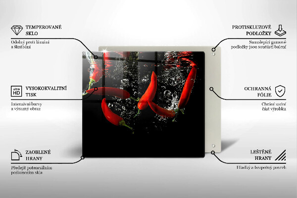 Protector encimera Chiles en agua