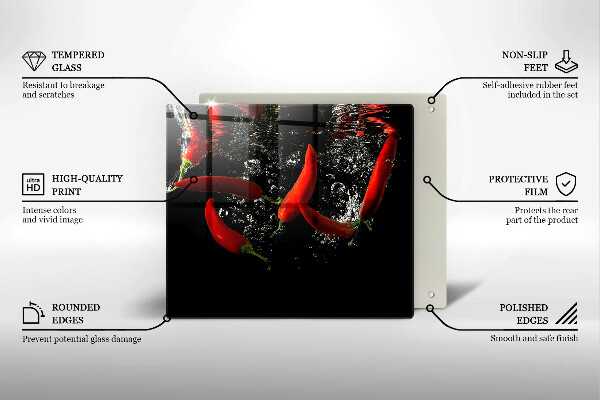 Protector encimera Chiles en agua