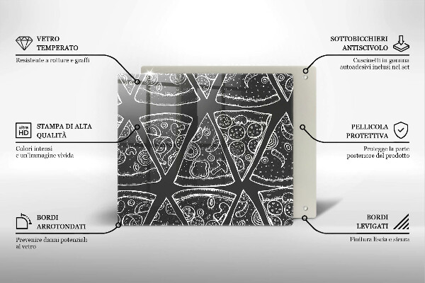 Protector encimera Ilustración de pizza
