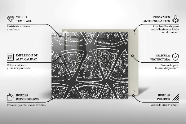 Protector encimera Ilustración de pizza