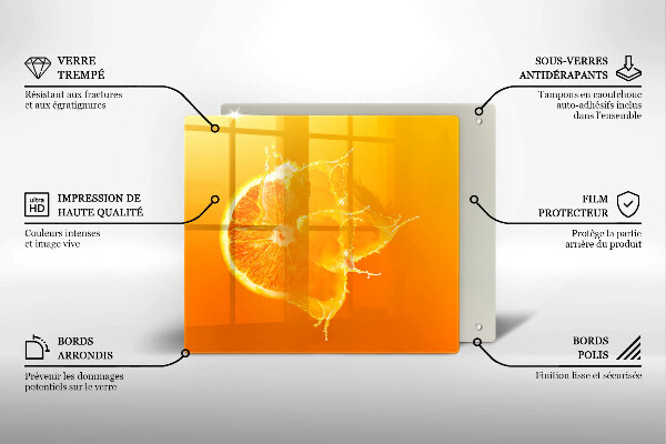 Protector encimera Fruta jugosa de naranja