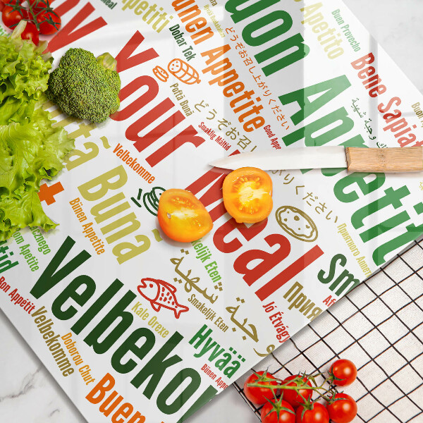 Protector encimera Subtítulos buen provecho idiomas