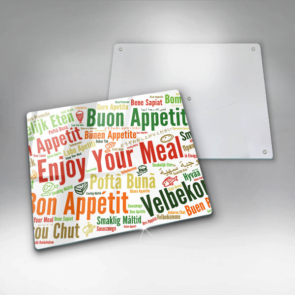 Protector encimera Subtítulos buen provecho idiomas