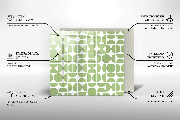 Protector encimera Patrón de formas boho