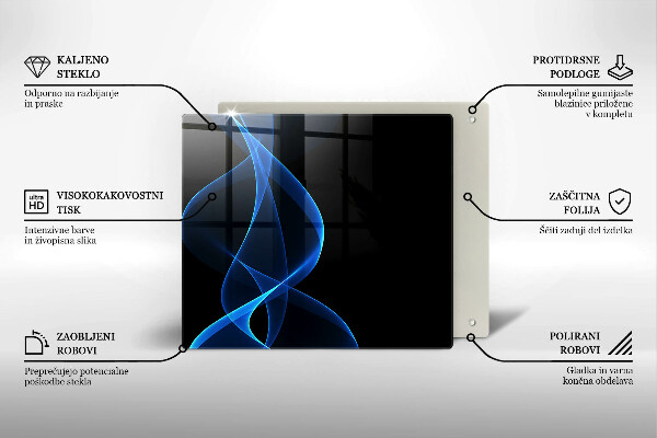 Protector encimera Líneas azules de humo