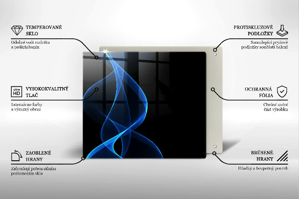 Protector encimera Líneas azules de humo