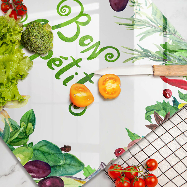 Protector encimera Inscripción de bon appetit