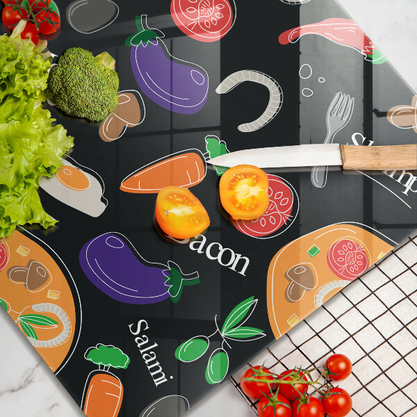 Protector encimera Ilustración de comida