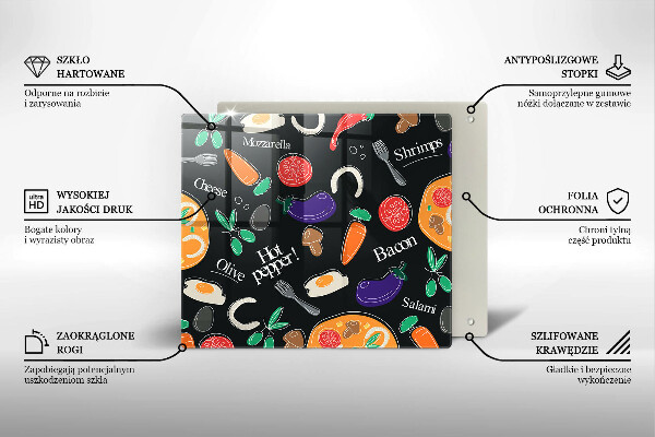 Protector encimera Ilustración de comida