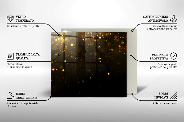 Protector encimera Brillo dorado