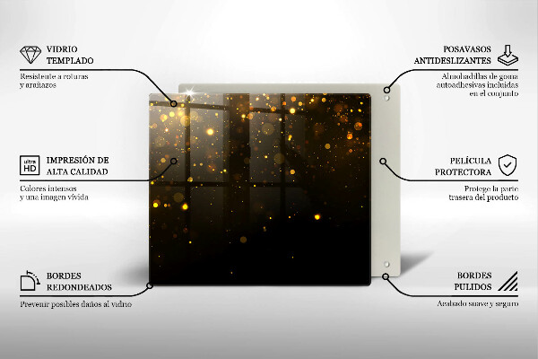 Protector encimera Brillo dorado