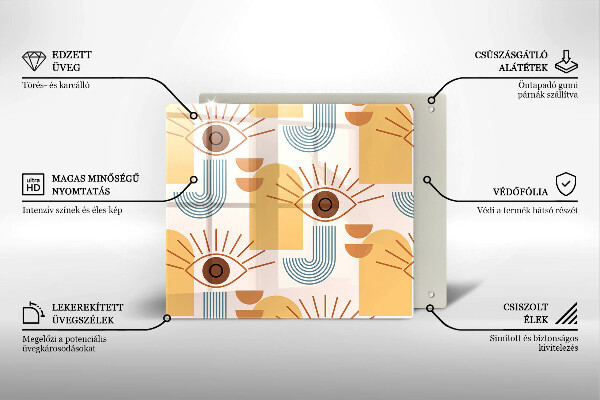 Protector encimera Patrón de ojos boho