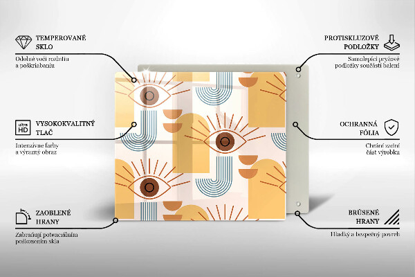 Protector encimera Patrón de ojos boho