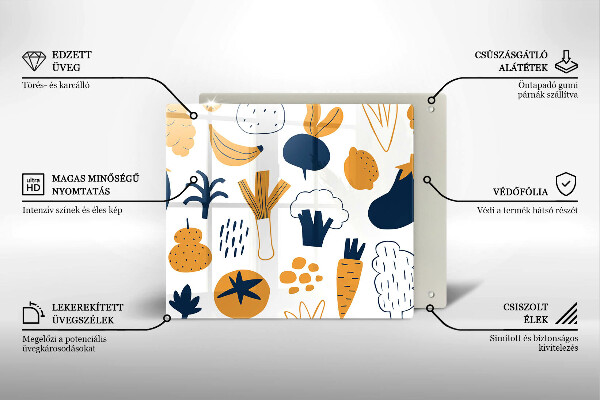 Protector encimera Ilustración de comida